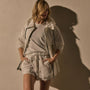 Txtrd Water Rplnt Nylon Jacket in White | James Perse Los Angeles