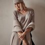 Sheer Slub Long Sleeve V Neck Tee in Dapple | James Perse Los Angeles