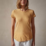 Sheer Slub Crew Neck Tee in Apricot | James Perse Los Angeles 