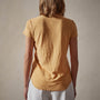 Sheer Slub Crew Neck Tee in Apricot | James Perse Los Angeles 