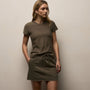 Sheer Slub Crew Neck Tee in Army Green | James Perse Los Angeles