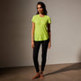 Sheer Slub Crew Neck Tee in Bright Neon | James Perse Los Angeles