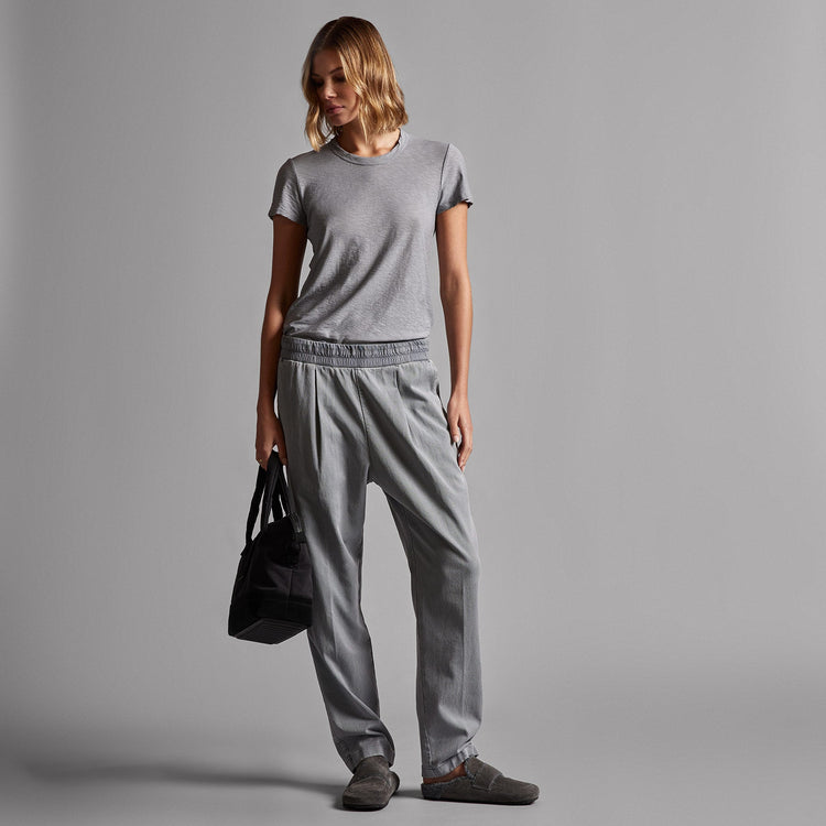 Sheer Slub Crew Neck Tee in Breeze | James Perse Los Angeles