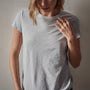 Sheer Slub Crew Neck Tee in Baby Blue | James Perse Los Angeles