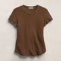 Sheer Slub Crew Neck Tee in Cocoa | James Perse Los Angeles