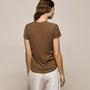 Sheer Slub Crew Neck Tee in Cocoa | James Perse Los Angeles