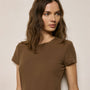 Sheer Slub Crew Neck Tee in Cocoa | James Perse Los Angeles