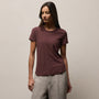 Sheer Slub Crew Neck Tee in Dark Plum | James Perse Los Angeles