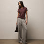 Sheer Slub Crew Neck Tee in Dark Plum | James Perse Los Angeles