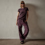 Sheer Slub Crew Neck Tee in Eggplant | James Perse Los Angeles