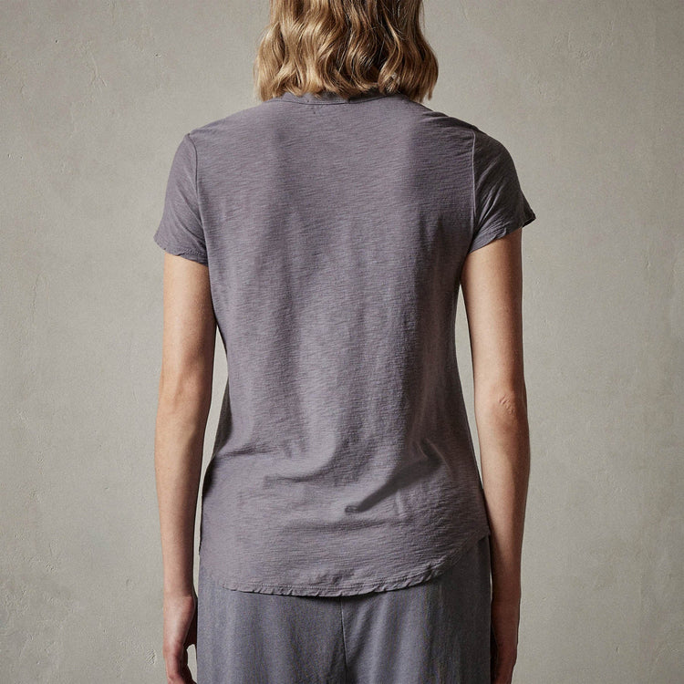 Sheer Slub Crew Neck Tee in Flannel | James Perse Los Angeles