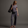 Sheer Slub Crew Neck Tee in Flannel | James Perse Los Angeles
