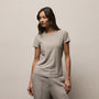 Sheer Slub Crew Neck Tee in Fog | James Perse Los Angeles