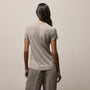 Sheer Slub Crew Neck Tee in Fog | James Perse Los Angeles