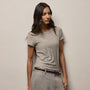 Sheer Slub Crew Neck Tee in Fog | James Perse Los Angeles