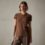 Sheer Slub Crew Neck Tee in Fox | James Perse Los Angeles
