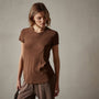 Sheer Slub Crew Neck Tee in Fox | James Perse Los Angeles