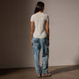 Sheer Slub Crew Neck Tee in Frost | James Perse Los Angeles