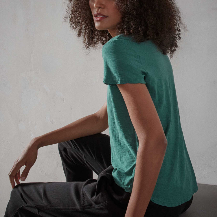 Sheer Slub Crew Neck Tee - Fuji | James Perse Los Angeles