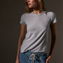 Sheer Slub Crew Neck Tee in Grey Glacier | James Perse Los Angeles