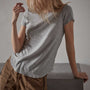 Sheer Slub Crew Neck Tee - Heather Grey | James Perse Los Angeles