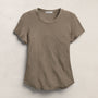 Sheer Slub Crew Neck Tee in Light Olive | James Perse Los Angeles