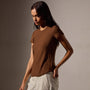 Sheer Slub Crew Neck Tee in Light Roast | James Perse Los Angeles