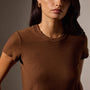 Sheer Slub Crew Neck Tee in Light Roast | James Perse Los Angeles
