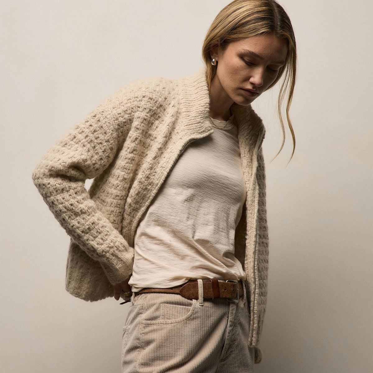 Sheer Slub Crew Neck Tee in Melon | James Perse Los Angeles