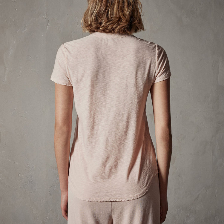 Sheer Slub Crew Neck Tee in Nougat | James Perse Los Angeles