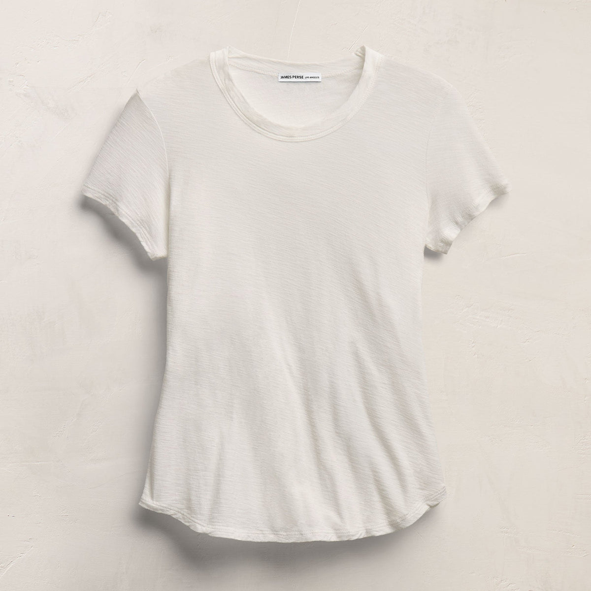 Sheer Slub Crew Neck Tee in Off White | James Perse Los Angeles