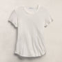 Sheer Slub Crew Neck Tee in Off White | James Perse Los Angeles