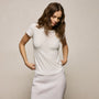 Sheer Slub Crew Neck Tee in Off White | James Perse Los Angeles