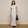Sheer Slub Crew Neck Tee in Off White | James Perse Los Angeles