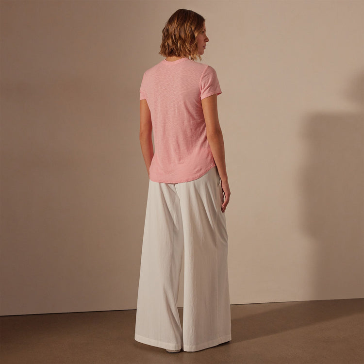 Sheer Slub Crew Neck Tee in Peony | James Perse Los Angeles
