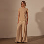 Sheer Slub Crew Neck Tee in Sand Dune | James Perse Los Angeles