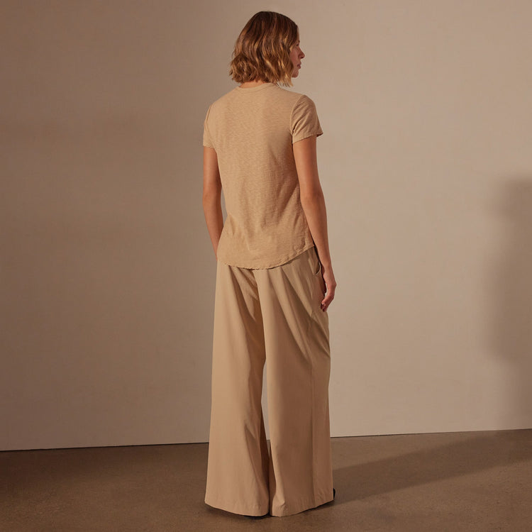 Sheer Slub Crew Neck Tee in Sand Dune | James Perse Los Angeles