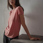 Sheer Slub Crew Neck Tee in Strawberry | James Perse Los Angeles