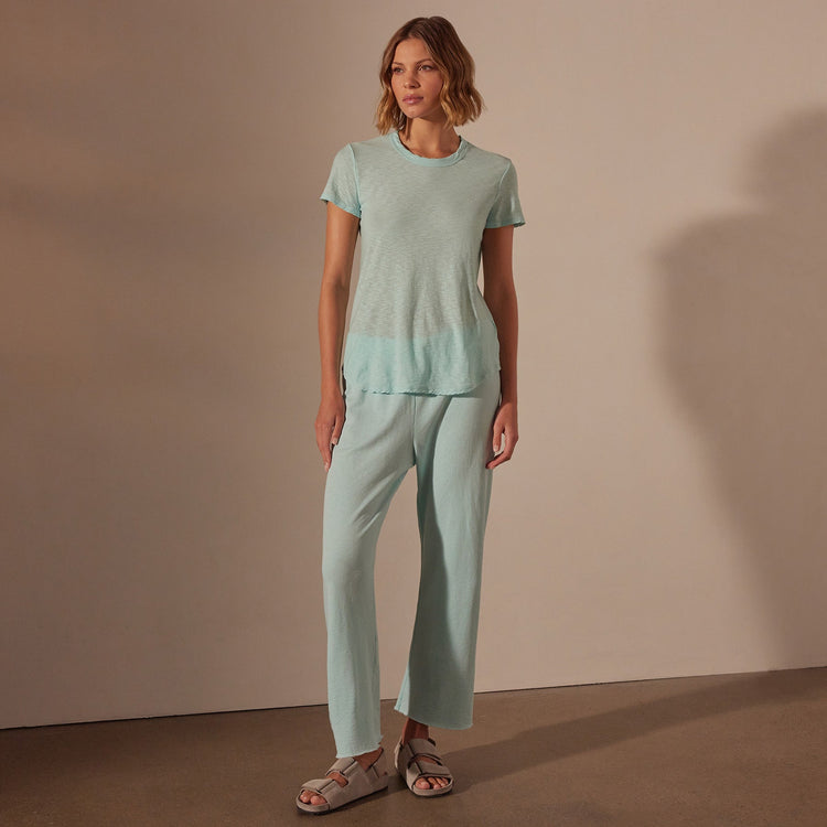 Sheer Slub Crew Neck Tee in Taffy Pigment | James Perse Los Angeles