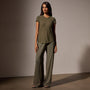 Sheer Slub Crew Neck Tee in Trooper | James Perse Los Angeles