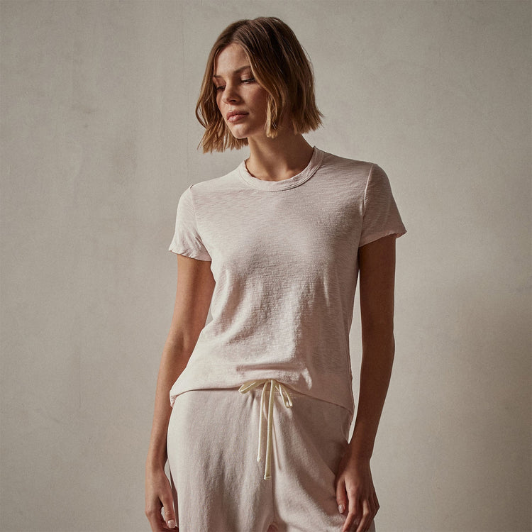 Sheer Slub Crew Neck Tee in Zephyr | James Perse Los Angeles