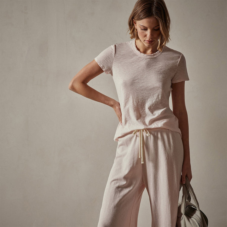 Sheer Slub Crew Neck Tee in Zephyr | James Perse Los Angeles