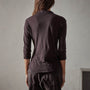 Sheer Slub Side Panel Shirt in Black Cherry | James Perse Los Angeles