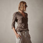Sheer Slub Side Panel Shirt in Burro | James Perse Los Angeles