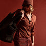 Sheer Slub Side Panel Shirt in Goji | James Perse Los Angeles