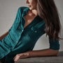 Sheer Slub Side Panel Shirt in Jewel | James Perse Los Angeles
