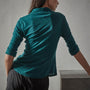 Sheer Slub Side Panel Shirt in Jewel | James Perse Los Angeles
