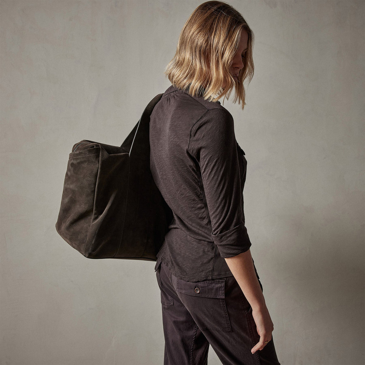 Sheer Slub Side Panel Shirt in Kona | James Perse Los Angeles