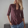 Sheer Slub Side Panel Shirt - Napa | James Perse Los Angeles