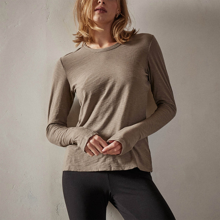 sheer slub long sleeve crew ammo wua3361 | James Perse Los Angeles 